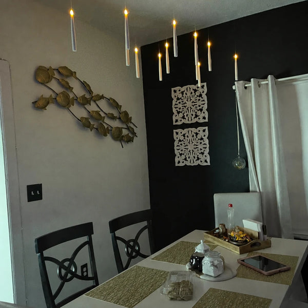 Velas flotantes LED sin flama con control de varita