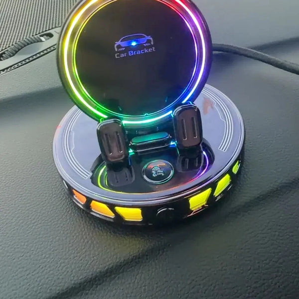 Soporte para auto 360° con carga inalámbrica