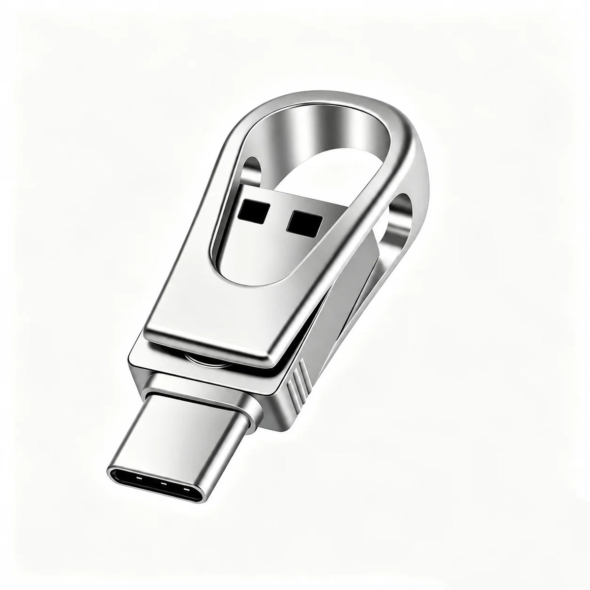 Memoria USB 3 en 1 metálica con adaptador Lightning