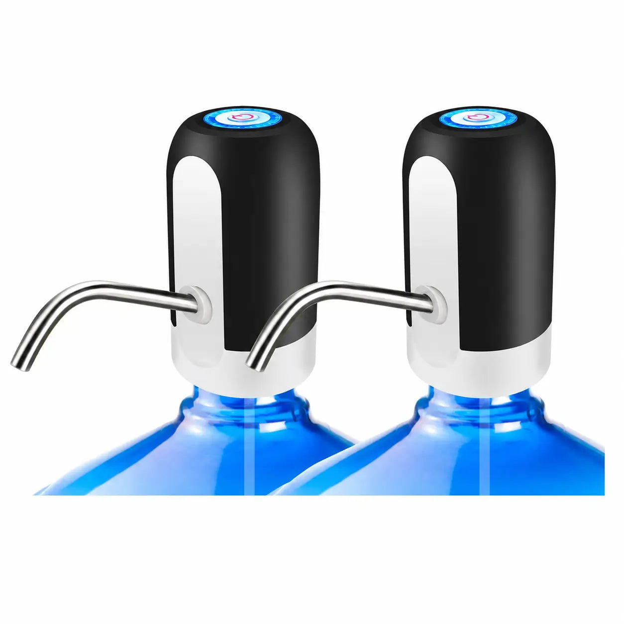 Dispensador eléctrico de agua recargable USB para garrafones de 2 a 5 galones, con botón único para cocina y camping