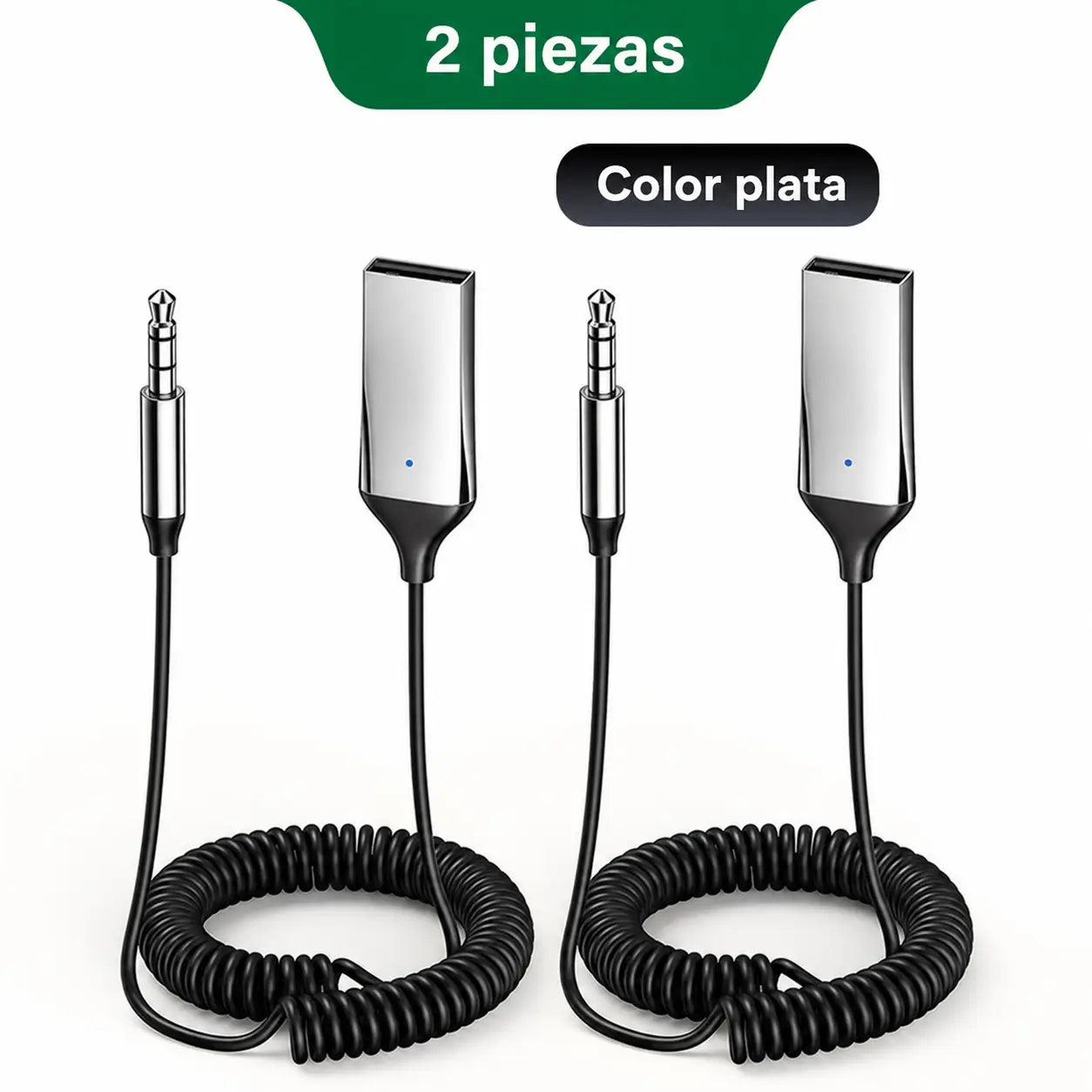 Adaptador Bluetooth AUX 3.5mm para auto con micrófono integrado, llamadas manos libres y audio estéreo estable en viajes diarios y carretera