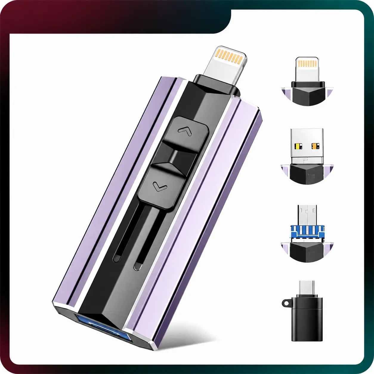 Memoria externa 512GB plug and play para iPhone, iPad, Android y computadora, guarda fotos, videos y documentos sin instalar aplicaciones
