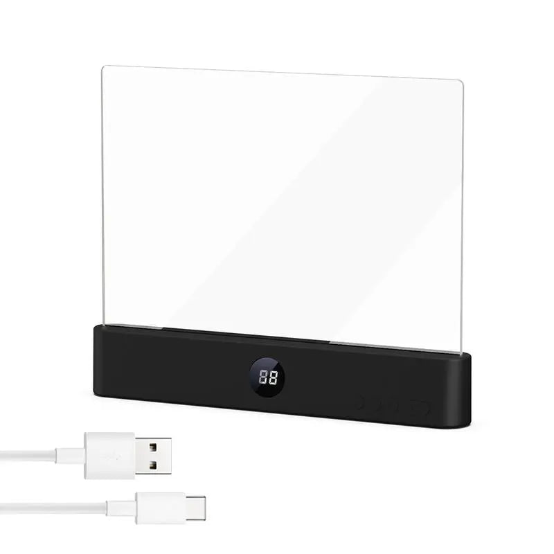 Lámpara de Lectura Plana LED Recargable con Temporizador, Panel de Luz para Leer en la Cama, Lámpara de Página Completa Atenuable, Regalo Original para Lectores
