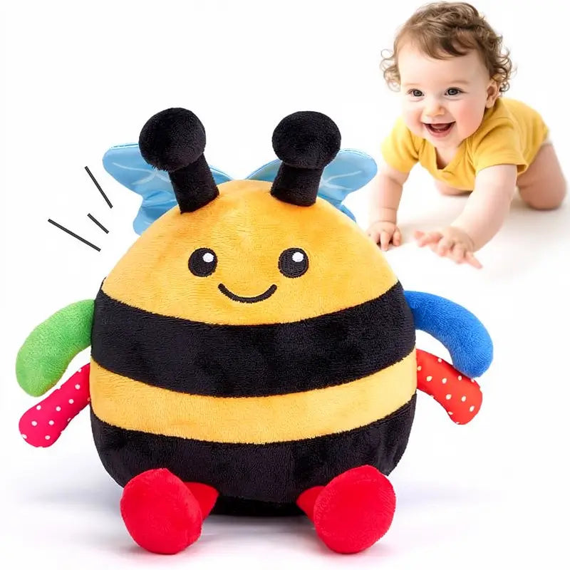 Juguete para Bebé de 6 a 12 Meses - Abeja de Peluche Musical que Gatea y Baila, Interactiva con 48 Canciones y Función de Repetir Voz, Ideal para Tummy Time y Estimulación Temprana