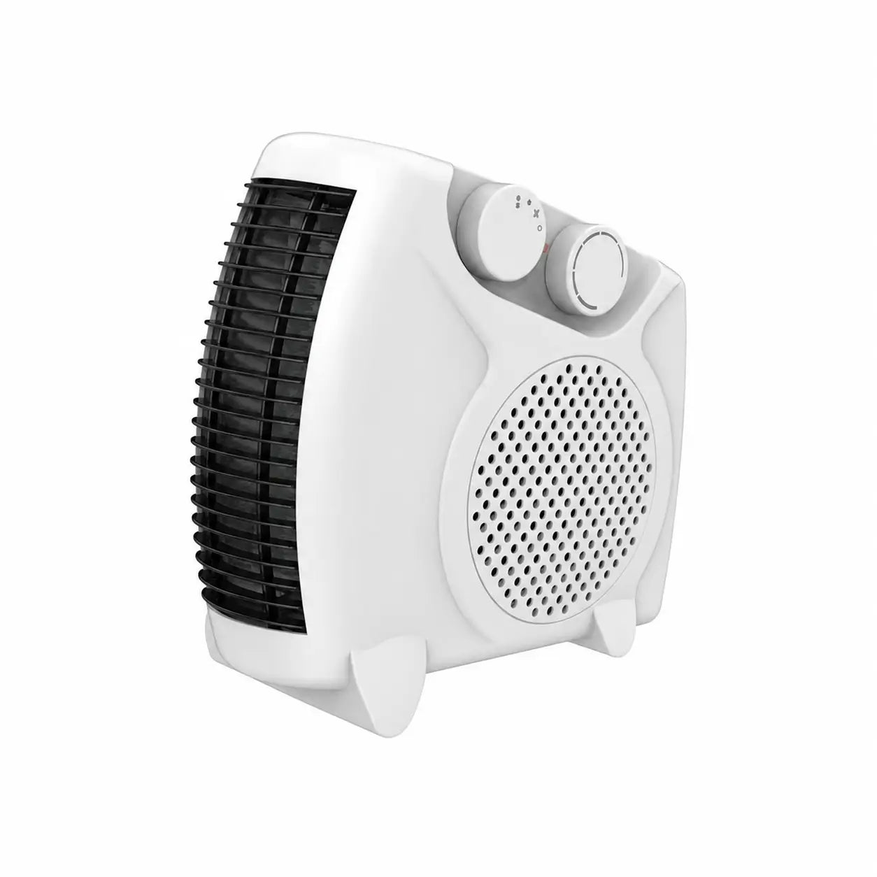 Calefactor eléctrico portátil con termostato ajustable, 2 niveles de calor, modo ventilador, diseño compacto y asa para casa u oficina