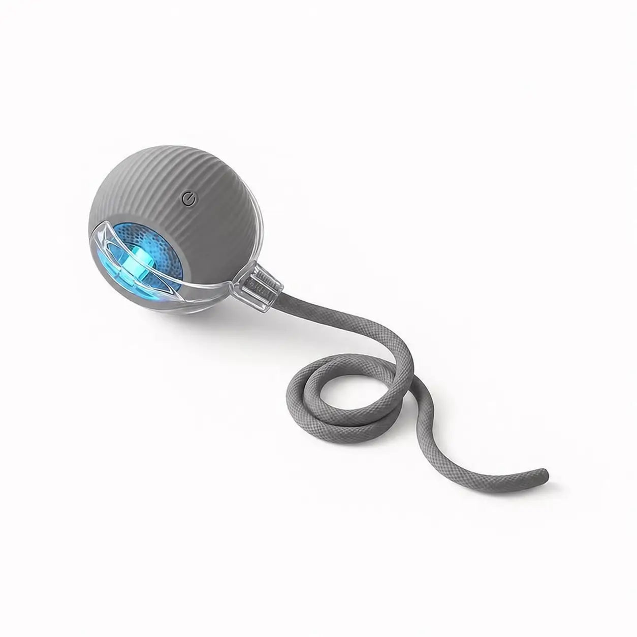 Pelota interactiva para gatos y perros con luces de colores, cola giratoria y carga USB-C para juego activo diario en casa