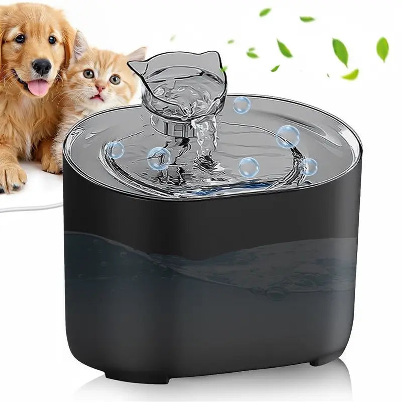 Fuente Bebedero para Mascotas 2.2L con Luz LED y Filtros de 4 Capas - Dispensador de Agua Ultra Silencioso para Perros y Gatos - Material ABS Libre de BPA