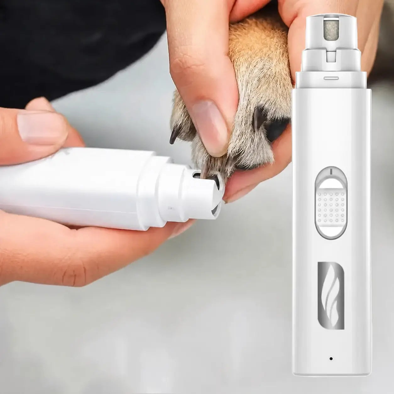 Cortador de uñas para mascotas inalámbrico, agarre ergonómico y operación silenciosa para grooming de perros y gatos en casa con comodidad
