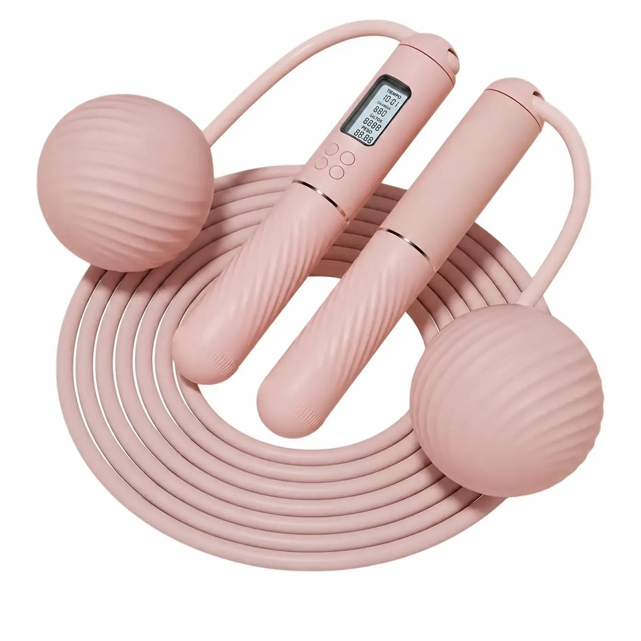 Cuerda para saltar 2 en 1 sin cable con contador LCD, ajustable para cardio, box, crossfit y entrenamientos en casa diarios