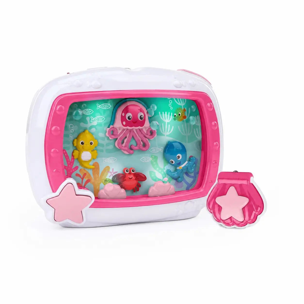 Proyector musical para cuna con luces tenues, sonidos del mar y control remoto, ideal para rutina de sueño de bebés recién nacidos