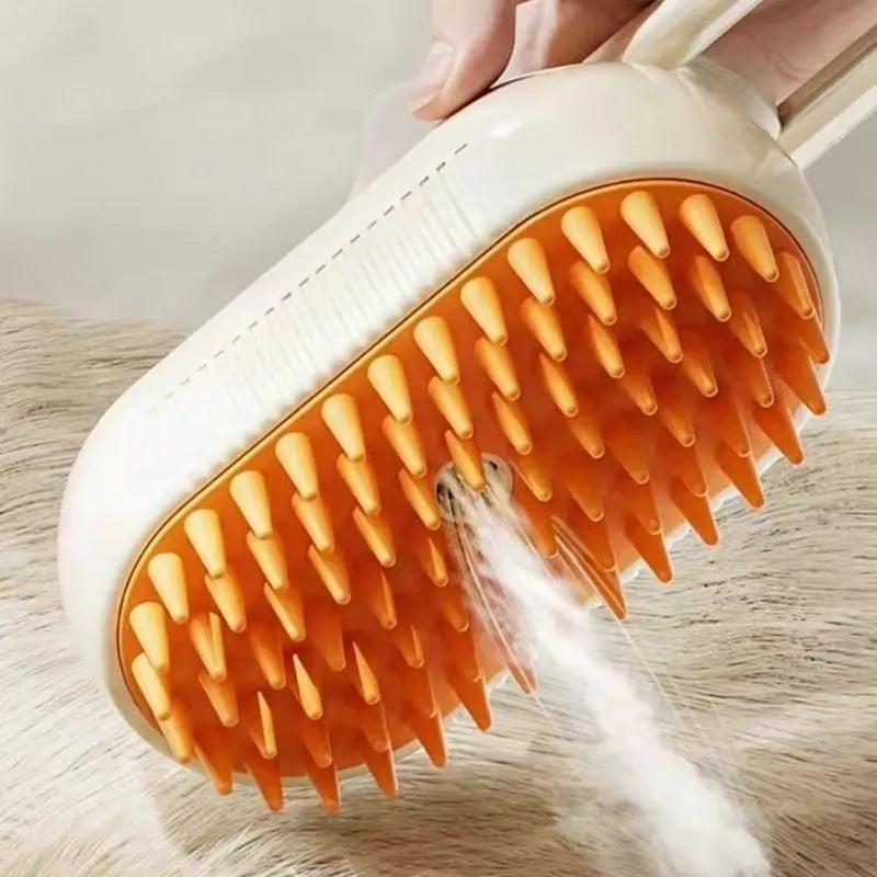 Cepillo con Vapor para Mascotas | Desenredante y Masajeador 3 en 1