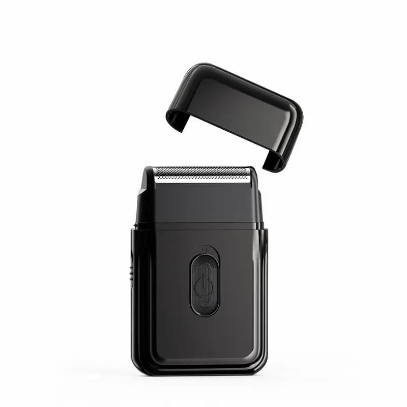 Mini Rasuradora Eléctrica Portátil de Doble Cuchilla | Motor de Alta Velocidad | Recargable USB | Esencial para Viajes | Negro
