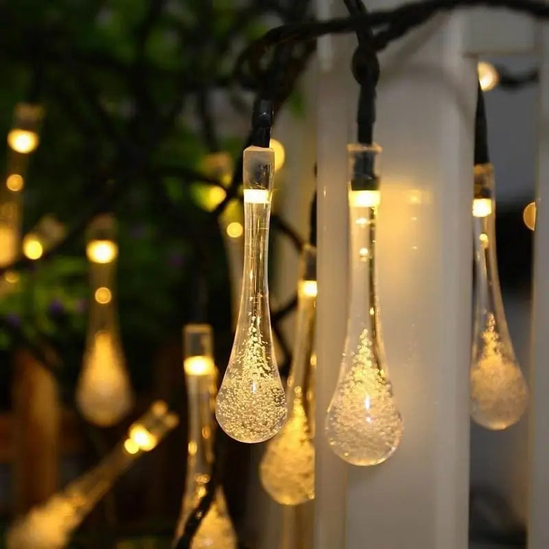 Serie de Luces LED Solares para Exterior de 3m con 20 LEDs, Impermeable IP65, 8 Modos de Iluminación para Jardín y Terraza (Color Surtido)