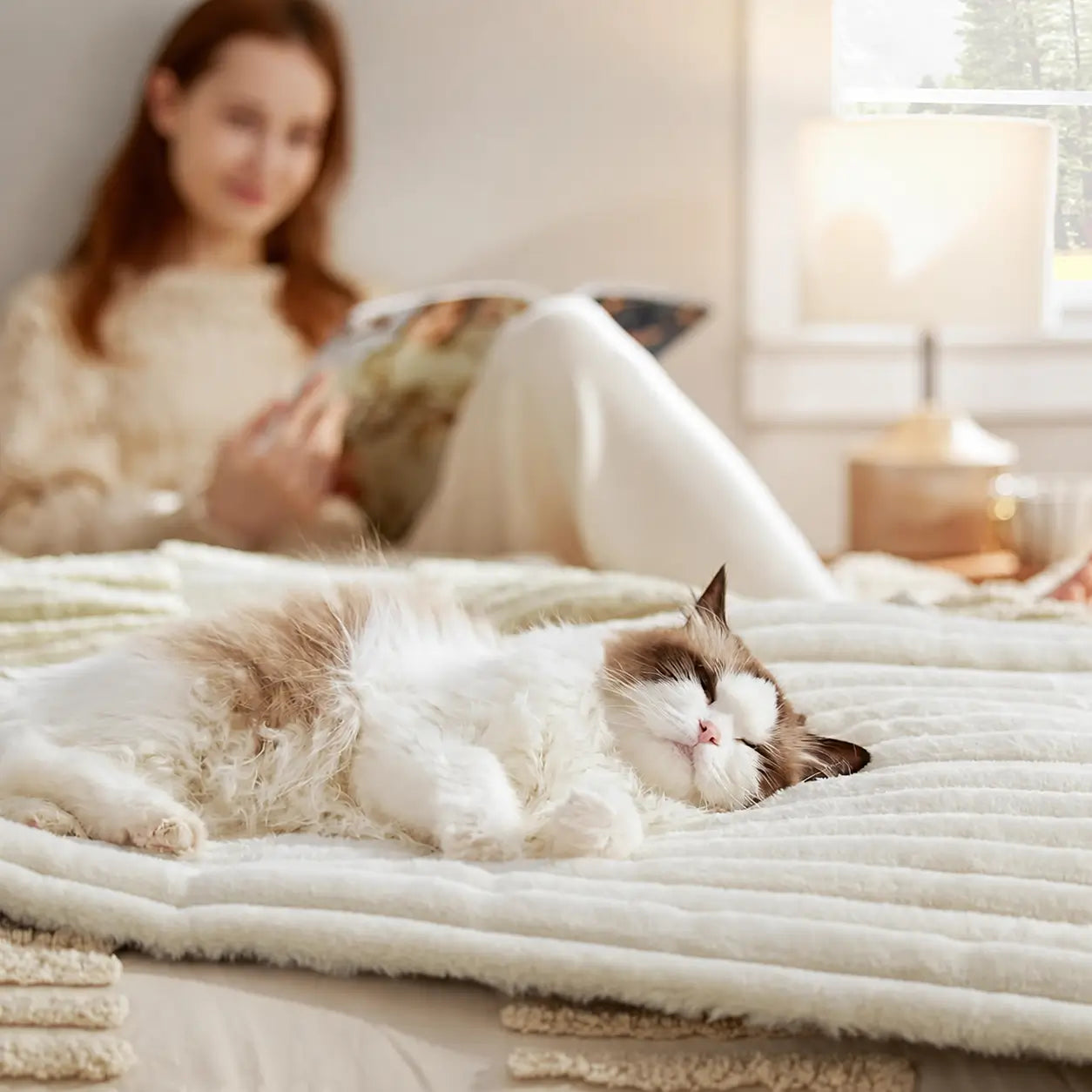 Colchoneta autocalentable lavable para mascotas con superficie silenciosa para perros, gatos y cachorros que descansan mejor