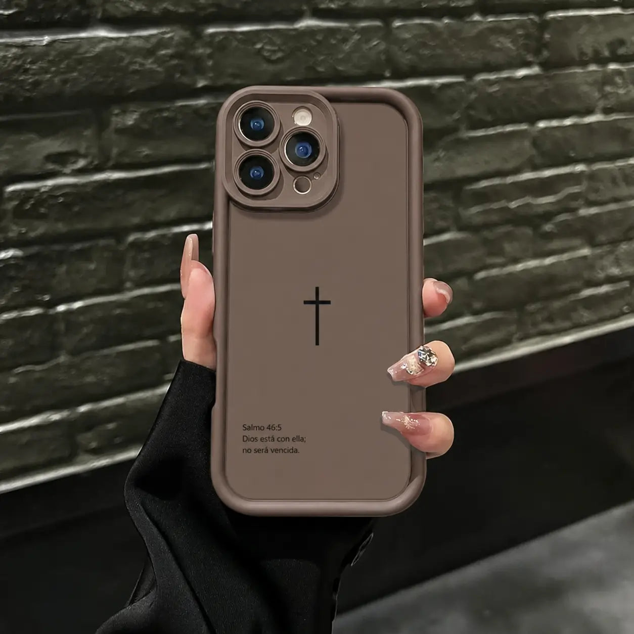 Funda para iPhone 17 Pro Max a 11 con cruz bíblica, antishock ligera y protección completa de cámara para uso diario seguro