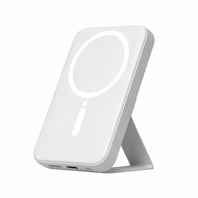 Batería Portátil Magnética 10000mAh Cargador Inalámbrico con Cable USB-C y Pantalla LED Power Bank Plegable Compatible con Serie 17/16/15/14/13/12 Pro y Pro Max Silicón Compacto