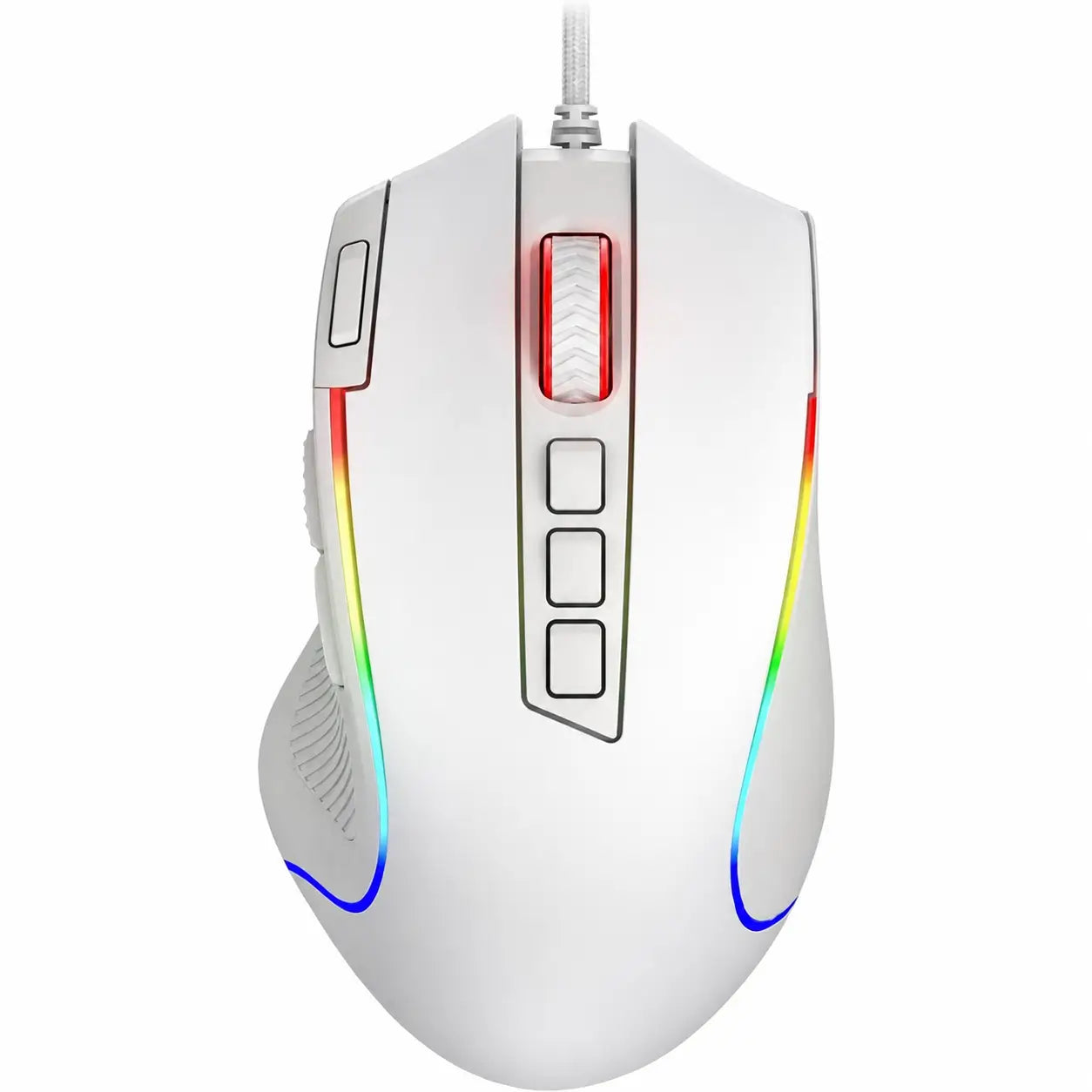 Mouse gamer alámbrico óptico de 8000 DPI con 11 botones programables y RGB para partidas precisas en computadora y trabajo diario