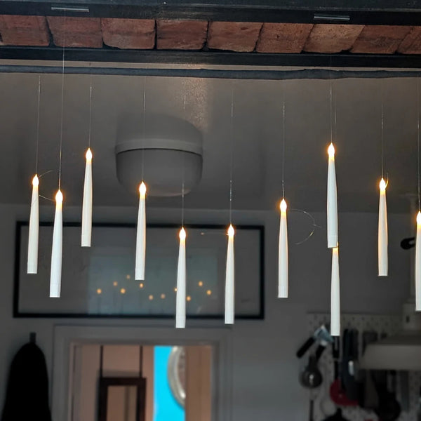 Velas flotantes LED sin flama con control de varita