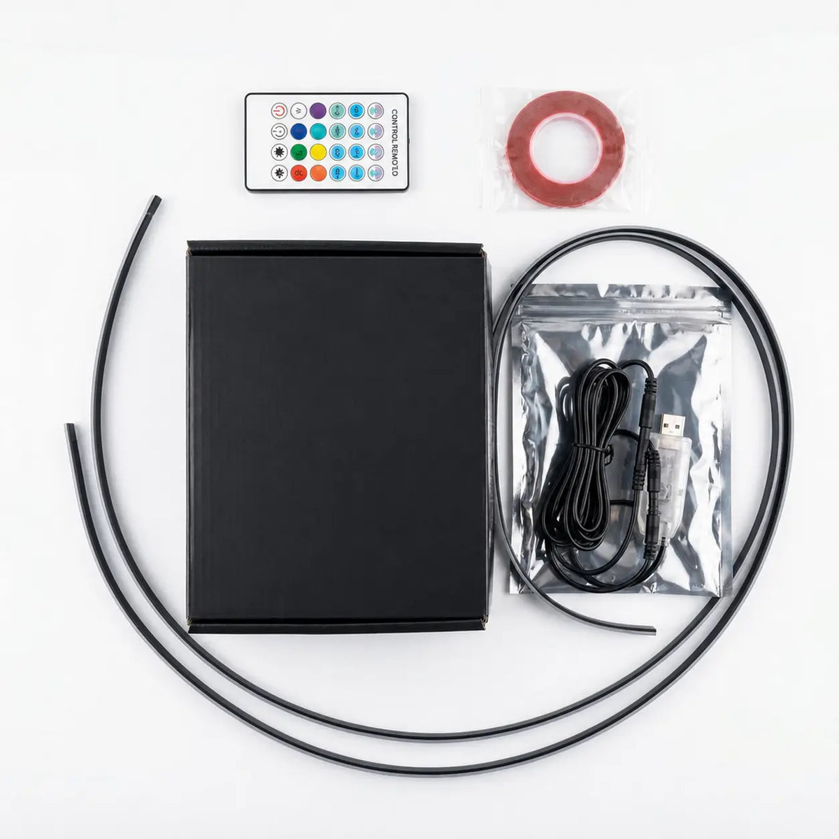 Iluminación interior LED RGB USB para auto con modos dinámicos y sincronización musical