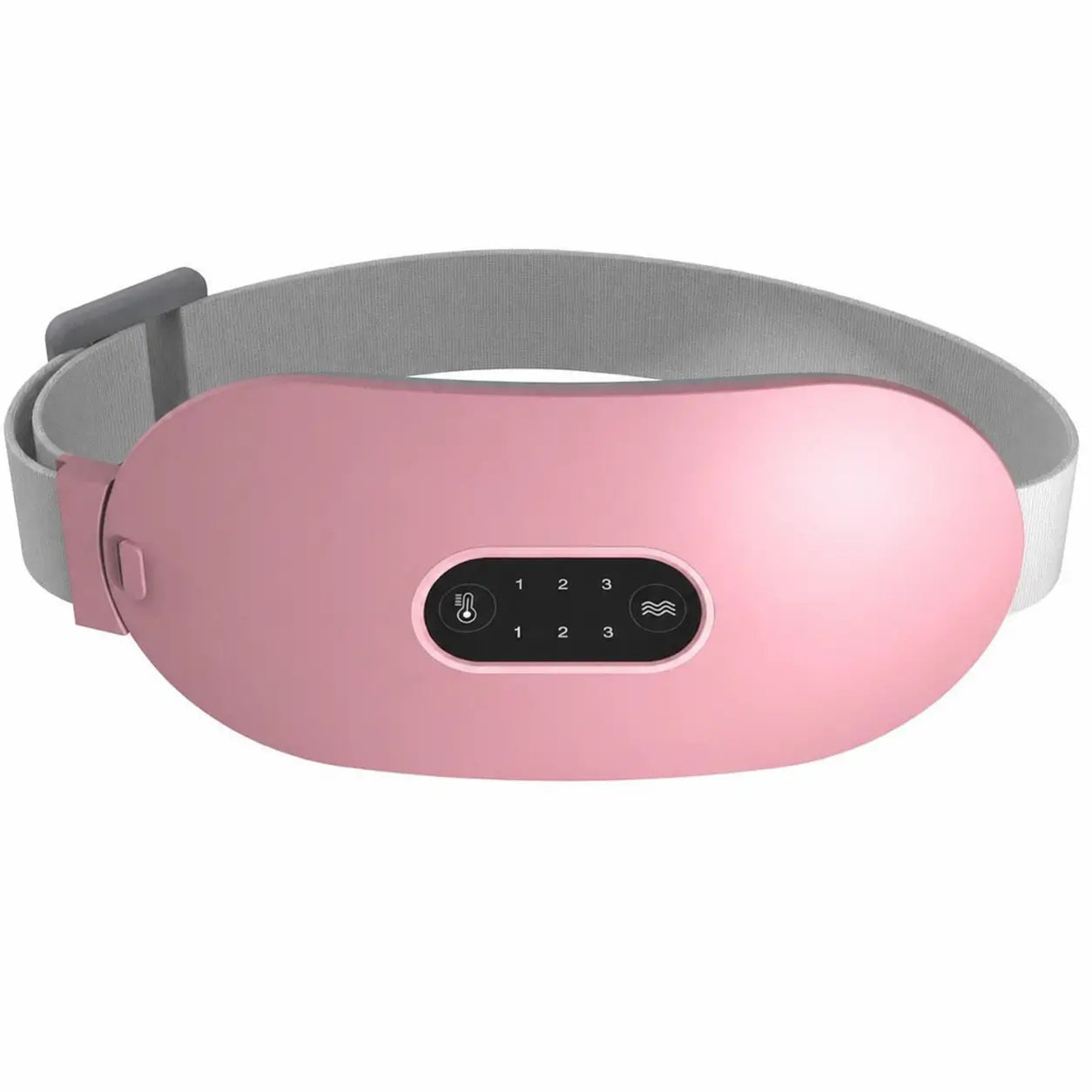 Almohadilla térmica inalámbrica portátil rosa con masaje, 6 niveles de calor y apagado automático para cólicos menstruales y dolor lumbar abdominal