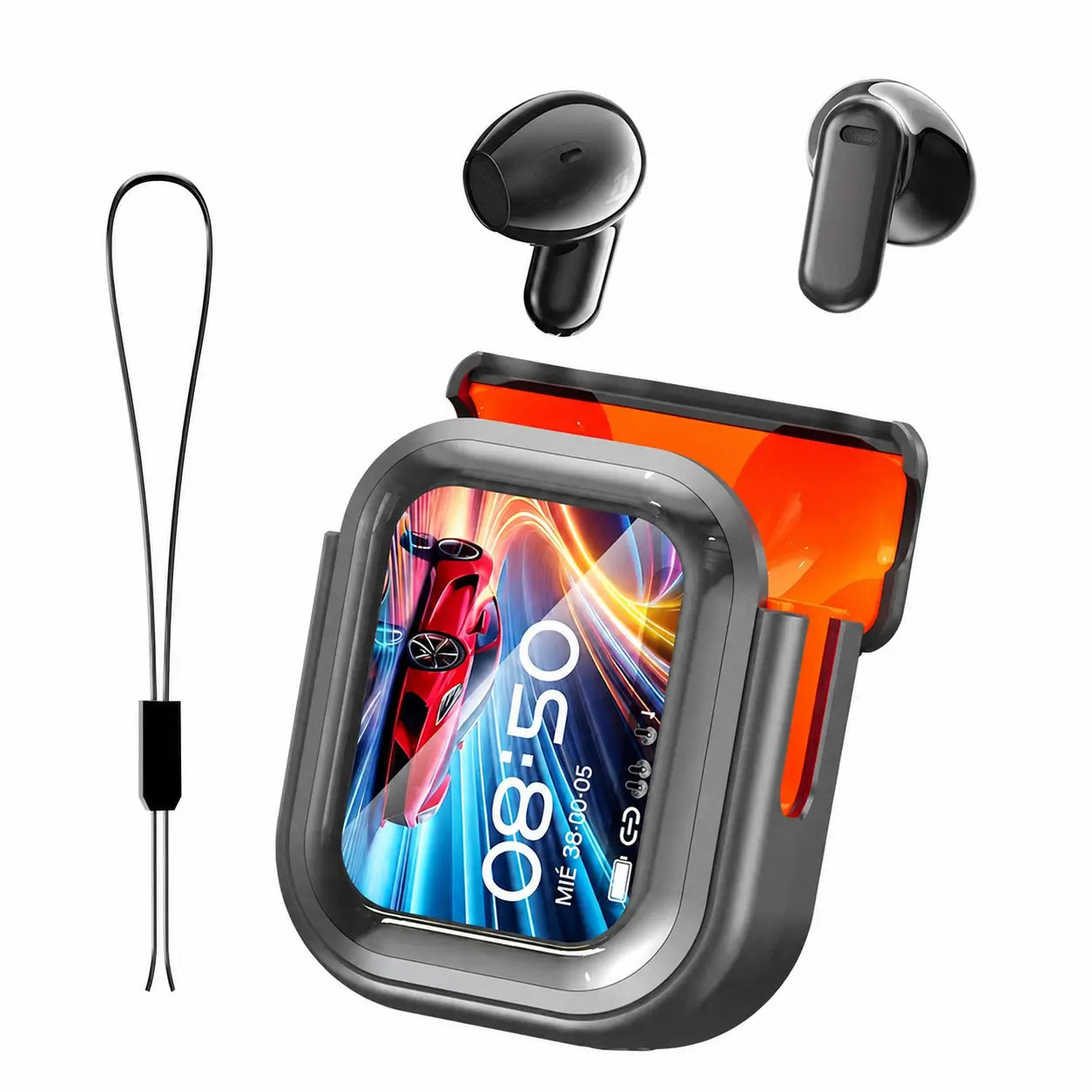 Audífonos inalámbricos Bluetooth 6.0 con pantalla LED, audio Hi-Fi, carga USB-C y resistencia IPX5 para llamadas, estudio y ejercicio diario