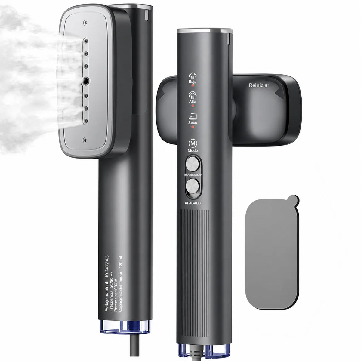 Vaporizador de ropa 2 en 1 con tanque de 120 ml