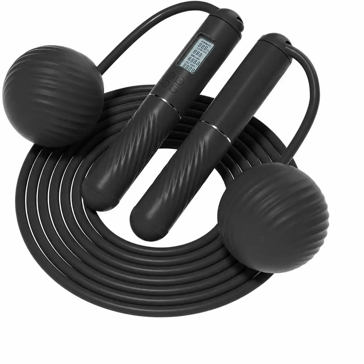 Cuerda para saltar 2 en 1 sin cable con contador LCD, ajustable para cardio, box, crossfit y entrenamientos en casa diarios