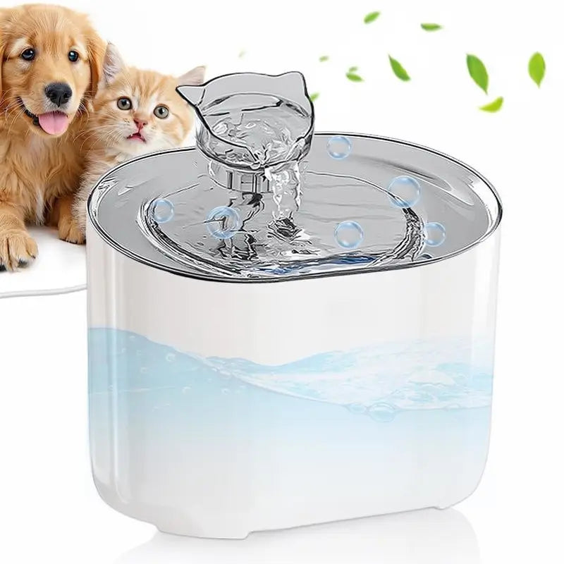 Fuente Bebedero para Mascotas 2.2L con Luz LED y Filtros de 4 Capas - Dispensador de Agua Ultra Silencioso para Perros y Gatos - Material ABS Libre de BPA