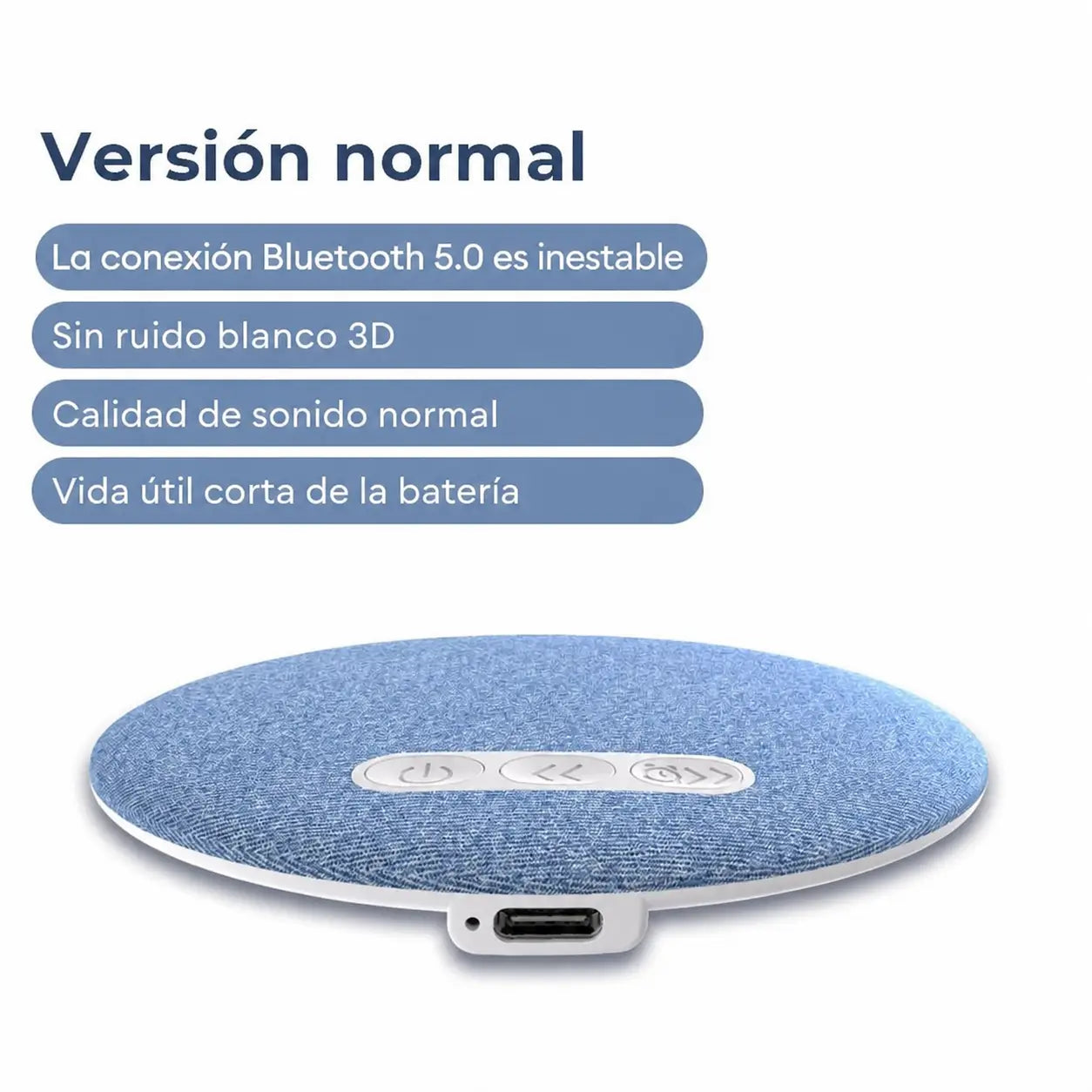 Bocina Bluetooth para almohada S-1 ultradelgada con ruido blanco y temporizador para dormir sin audífonos cómodamente