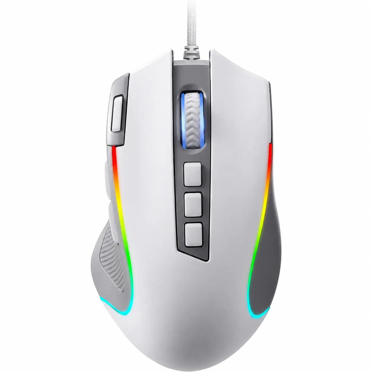 Mouse gamer alámbrico óptico de 8000 DPI con 11 botones programables y RGB para partidas precisas en computadora y trabajo diario