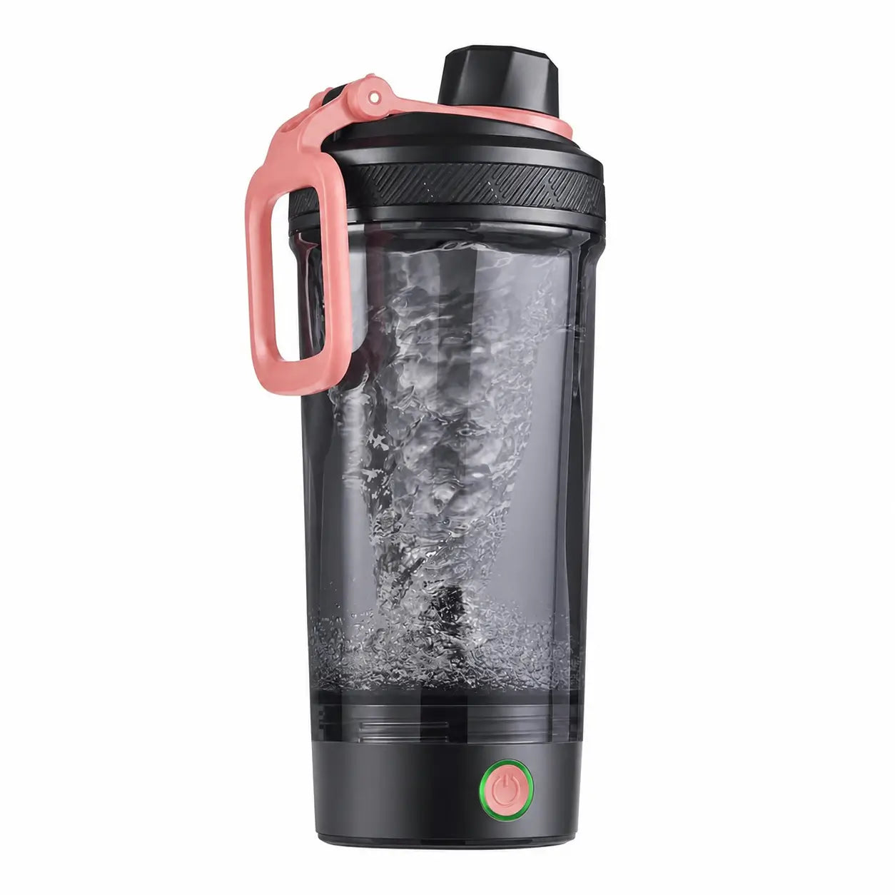 Shaker eléctrico para proteína con mezcla sin grumos, carga USB-C y tapa antifugas para gimnasio, oficina y batidos post entrenamiento