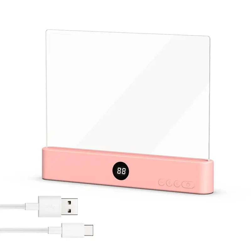 Lámpara de Lectura Plana LED Recargable con Temporizador, Panel de Luz para Leer en la Cama, Lámpara de Página Completa Atenuable, Regalo Original para Lectores