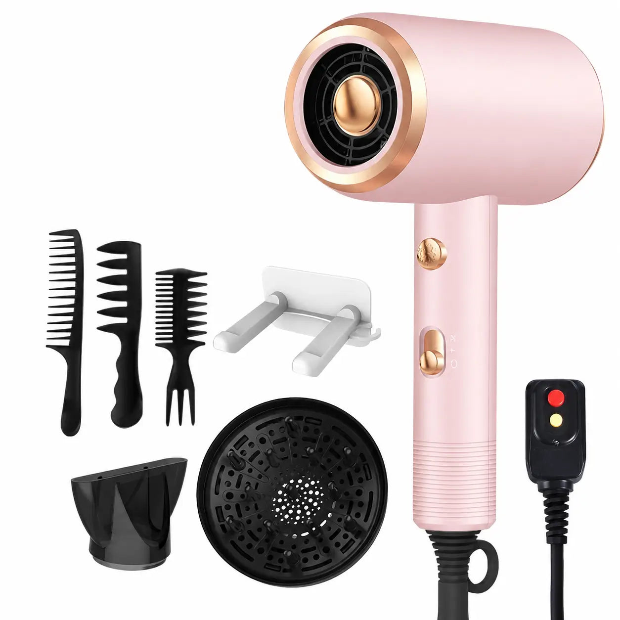 Secadora de cabello compacta G2 con tecnología iónica, aire frío rápido y accesorios para alisar, definir rizos y reducir frizz