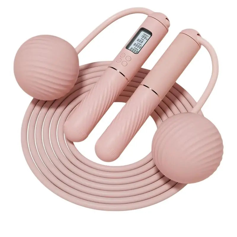 Cuerda para Saltar 2 en 1 sin Cable con Contador para Fitness - Cuerda de Saltar Inteligente Ajustable para Hombres, Mujeres y Niños, Entrenamiento de Boxeo, Crossfit y Cardio, Cuerda con Pesas de Bola Grande