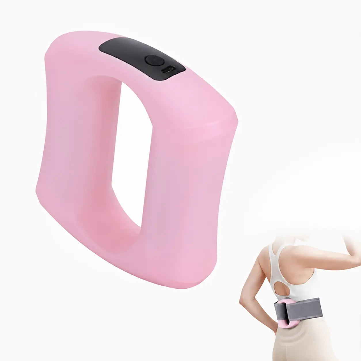 Pistola de masaje profundo con calor, 5 modos de vibración y carga USB-C para espalda, cintura y recuperación muscular portátil y silenciosa