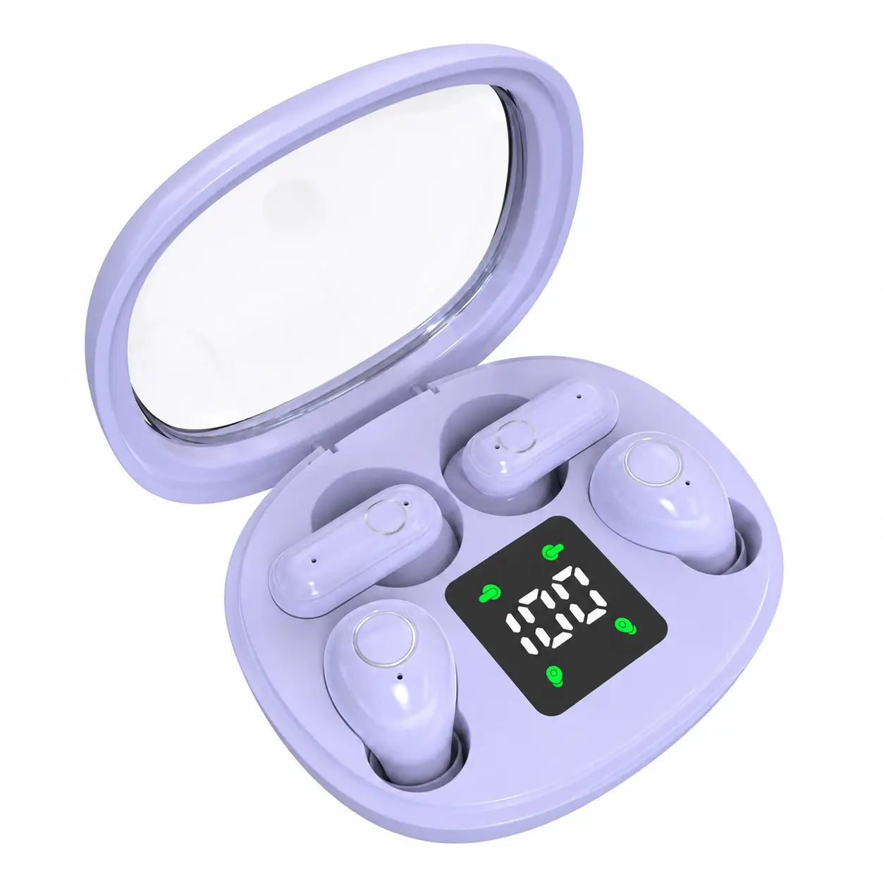 Audífonos Bluetooth 5.4 invisibles con micrófono y estuche compacto para dormir, trabajar, hacer ejercicio con control táctil y resistencia IPX5