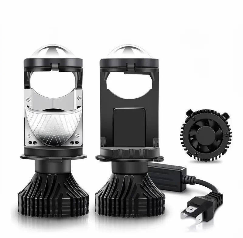 Kit de Focos Proyectores Láser H4 Alta y Baja 22000LM - Luz Blanca 6500K, IP68, Canbus