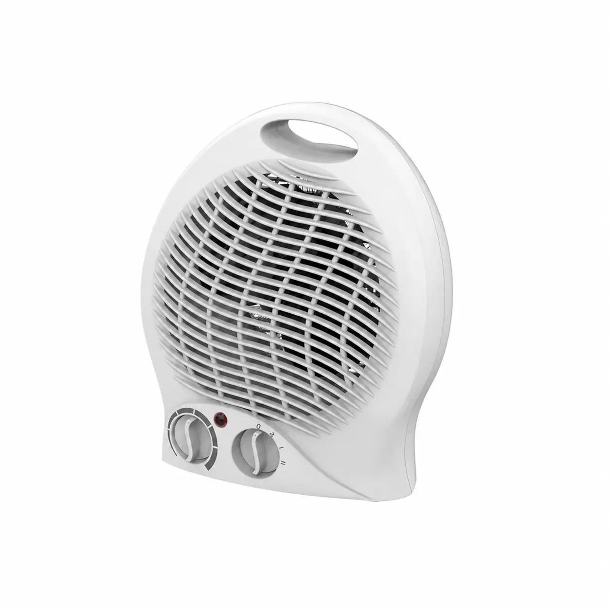 Calefactor eléctrico portátil con termostato ajustable, 2 niveles de calor, modo ventilador, diseño compacto y asa para casa u oficina