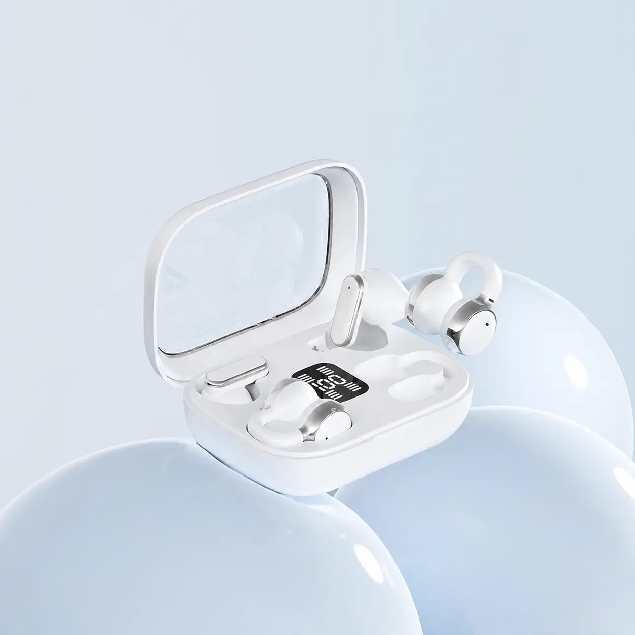 Auriculares inalámbricos Bluetooth 5.4 2 en 1 con modo in-ear y clip-on para música, llamadas claras y gaming sin cables diario