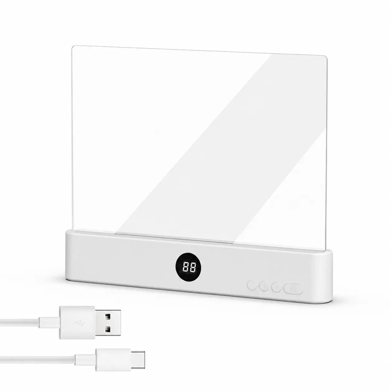 Lámpara plana LED recargable para lectura con 3 tonos, brillo ajustable y temporizador para leer en cama sin molestar a nadie