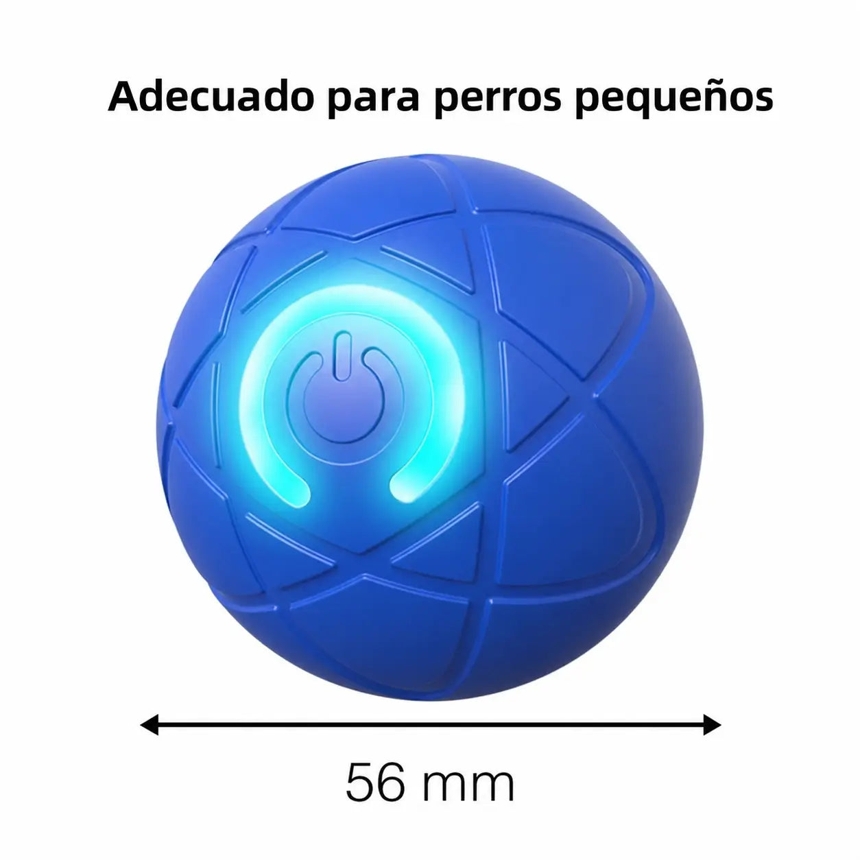 Pelota interactiva vibratoria para perros pequeños y medianos, con luz LED, recargable USB y activación por mordida para juego en casa