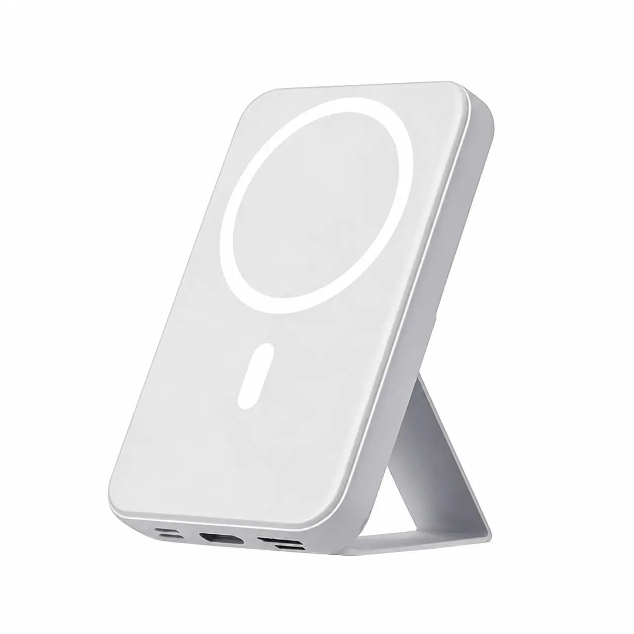 Cargador portátil magnético 10000 mAh con carga inalámbrica, LED digital y soporte horizontal para iPhone 12 a 16 sin cables para uso diario