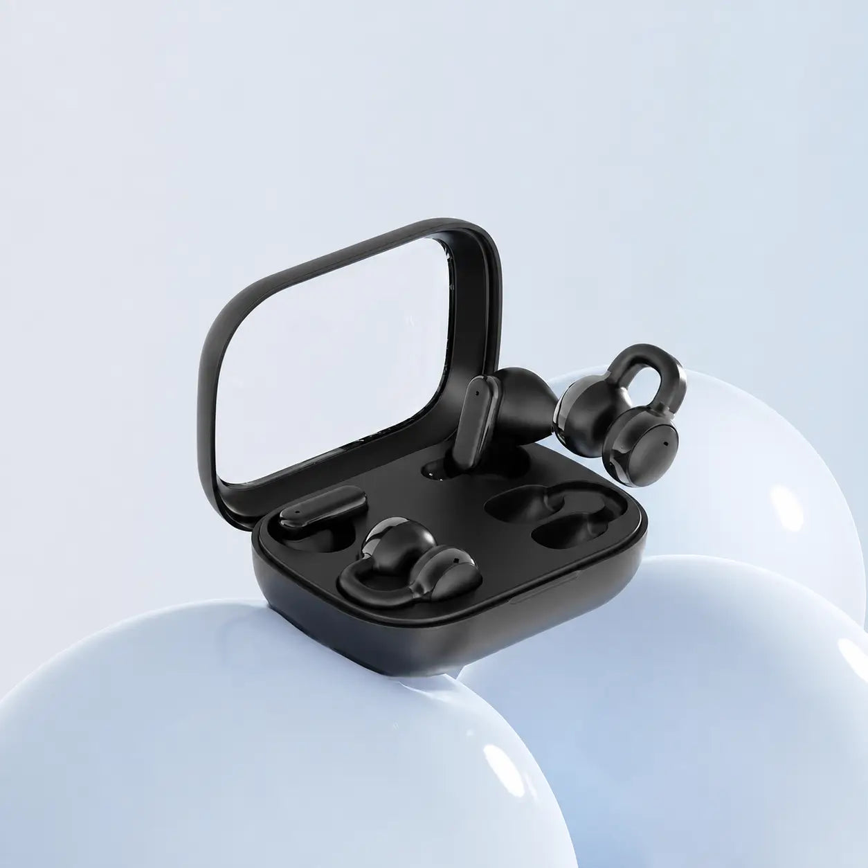 Auriculares inalámbricos Bluetooth 5.4 2 en 1 con modo in-ear y clip-on para música, llamadas claras y gaming sin cables diario