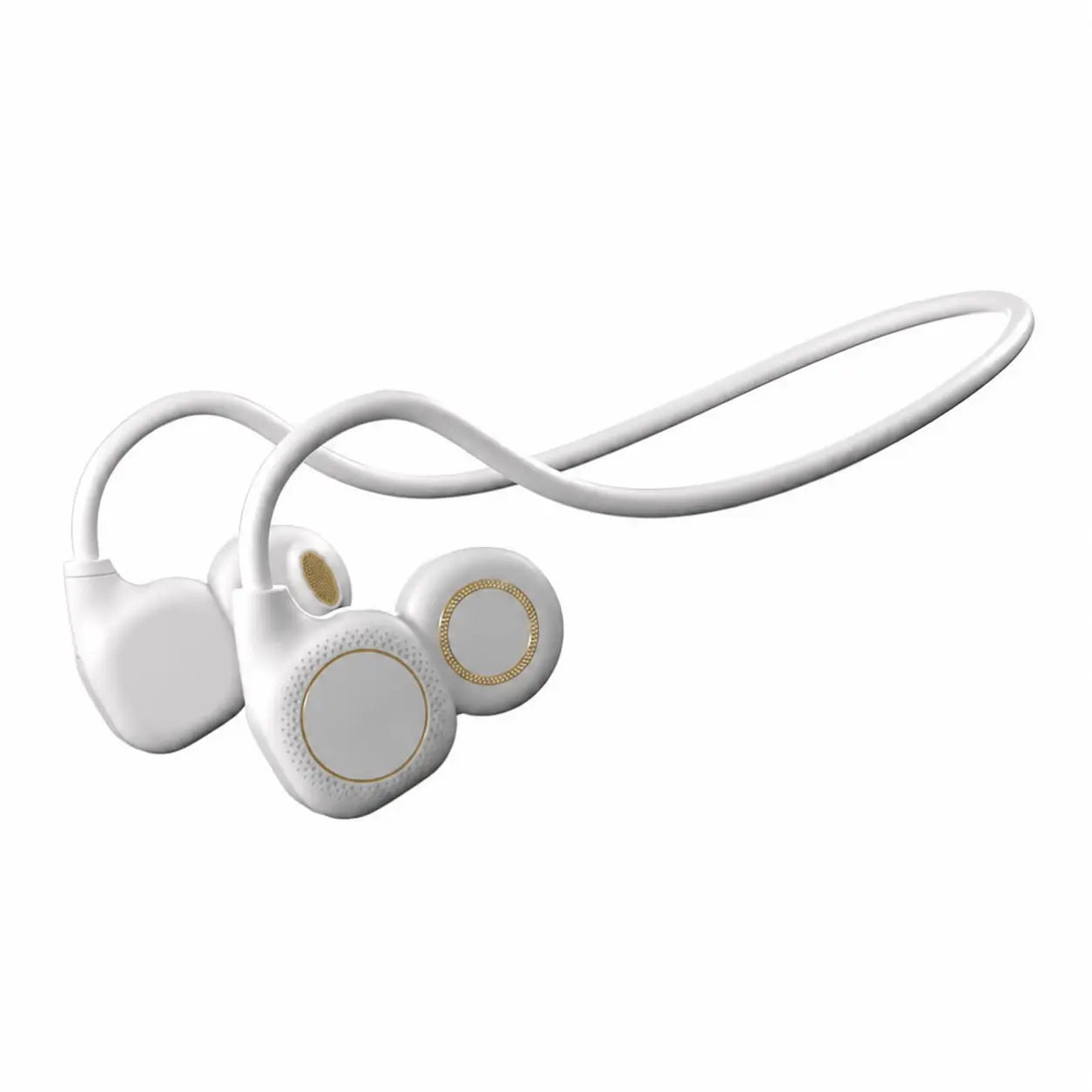 Audífonos deportivos open-ear Bluetooth 5.4 resistentes al sudor, con batería de 8 horas y ajuste seguro para correr diario