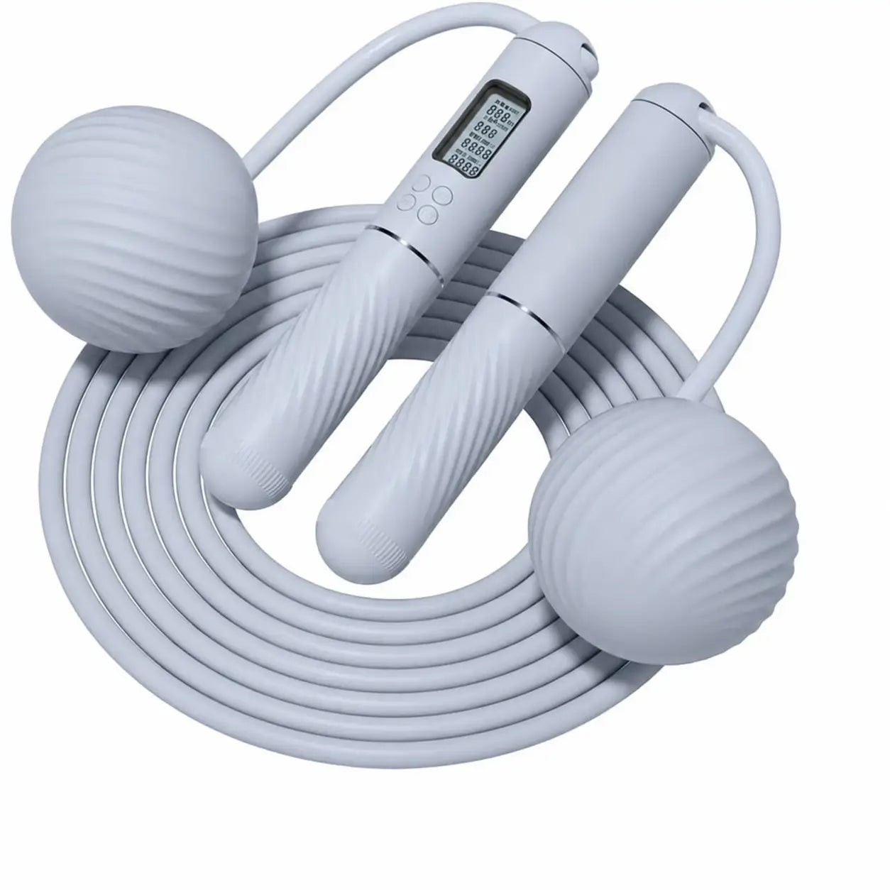Cuerda para saltar 2 en 1 sin cable con contador LCD, ajustable para cardio, box, crossfit y entrenamientos en casa diarios