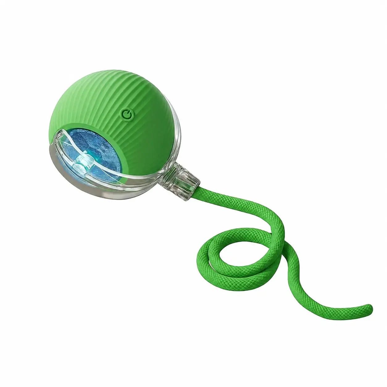 Pelota interactiva para gatos y perros con luces de colores, cola giratoria y carga USB-C para juego activo diario en casa