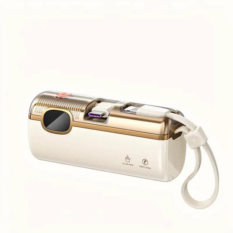 Cargador Portátil Mini Power Bank 5000mAh para Celular, Carga Rápida 22.5W con 3 Salidas y Pantalla Digital. Batería Externa Compacta y Ligera para Viaje.