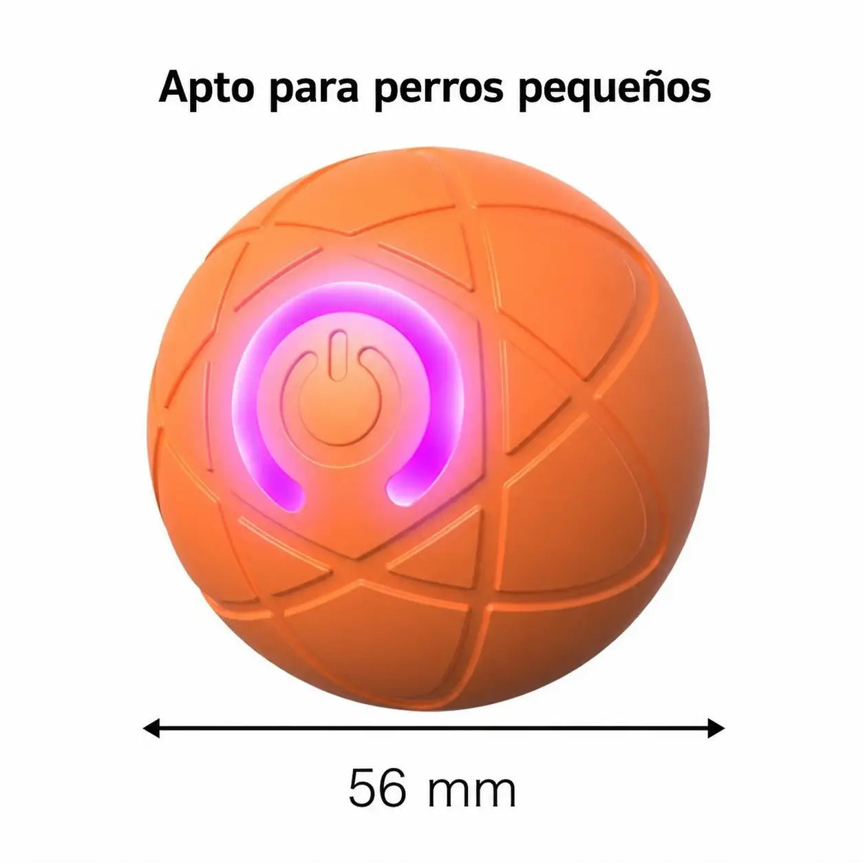 Pelota interactiva vibratoria para perros pequeños y medianos, con luz LED, recargable USB y activación por mordida para juego en casa
