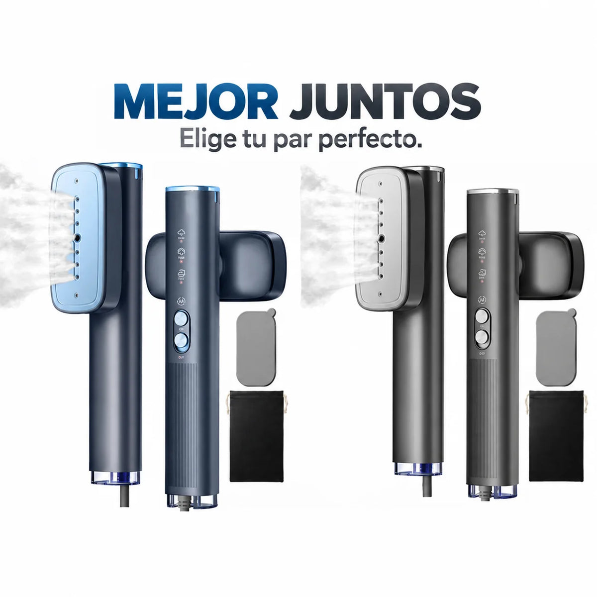 Vaporizador de ropa 2 en 1 con tanque de 120 ml