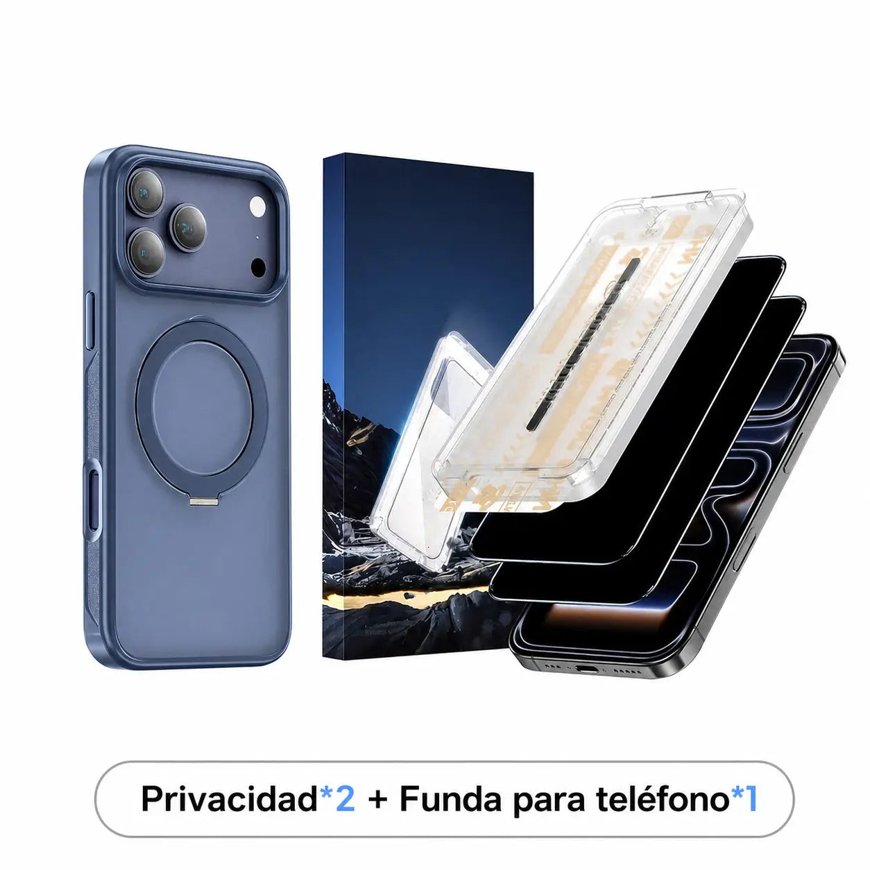 Mica de vidrio templado 9H con privacidad y aplicación sin burbujas para iPhone y Samsung, uso diario seguro